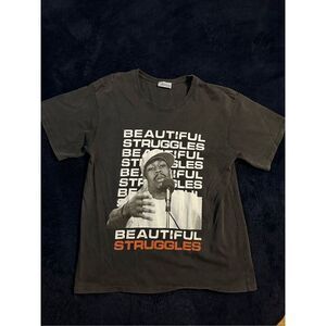 Beautiful Struggles T Shirt Men’s Medium Rap Hip Hop B17 Faded Black